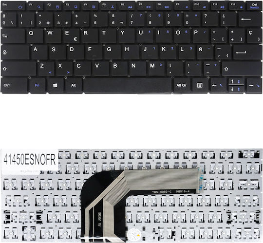 Испанска Клавиатура За Лаптоп Spanish Laptop Keyboard Chuwi Herobook Pro Teclast F7 Plus F7s Mb3181004 Pride-k3892 Xs-hs105 Yms-0177 Yms-0177-b Yms-0092-c Es Без Рамка Черна Код 41450esnofr