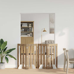 vidaXL Wooden Dog Divider with 4 Panels 201x38x...