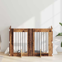 vidaXL Wooden Dog Divider with 4 Panels 241x34x...