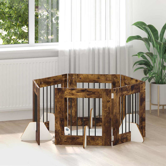 vidaXL Врата За Куче В Кафяв Цвят 362 x 34 x 60 см