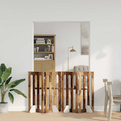 vidaXL Wooden Dog Divider with 4 Panels 201x38x...