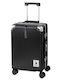 Greenwich Polo Club Cabin Hard Suitcase Black with 4 Wheels Height 56cm