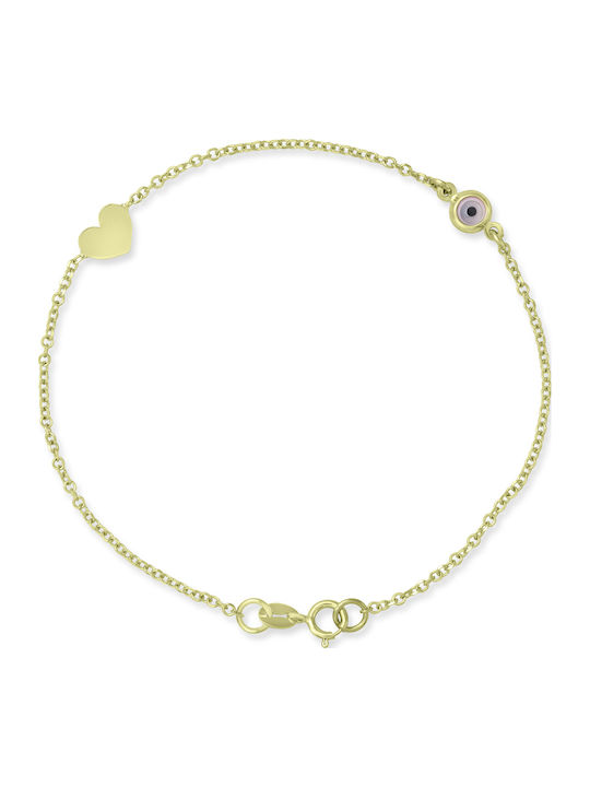 Ortaxidis Women's Bracelet with Eye Design from 9K Gold
