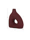 Decorative Vase Ceramic Orange 17x6.5xH20cm