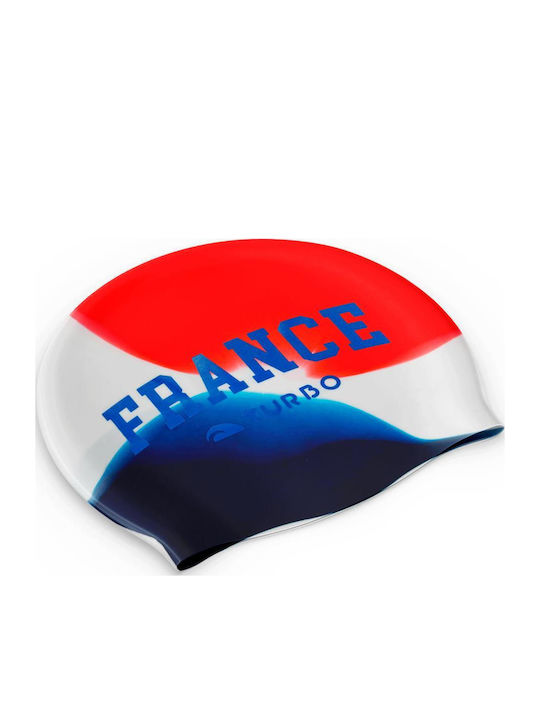 Turbo Σκουφάκι Κολύμβησης Σιλικόνης Marbel France Turbo Blue Red