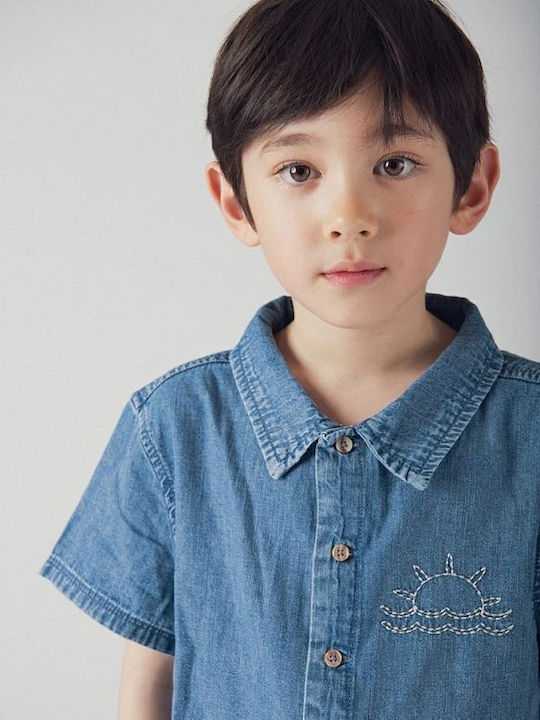 Dpam Kids Short-Sleeved Blue Shirt
