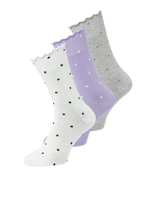 DOT Damen Socken Mit Mustern Weiße 3Pack DOT Damen Socken Mit Mustern Weiße 3Pack