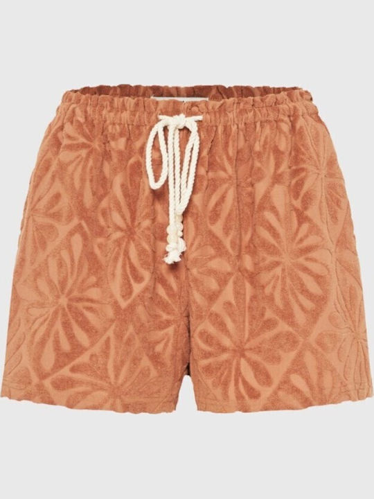 Funky Buddha Fbl Women's Terry Shorts Mocha-Mousse