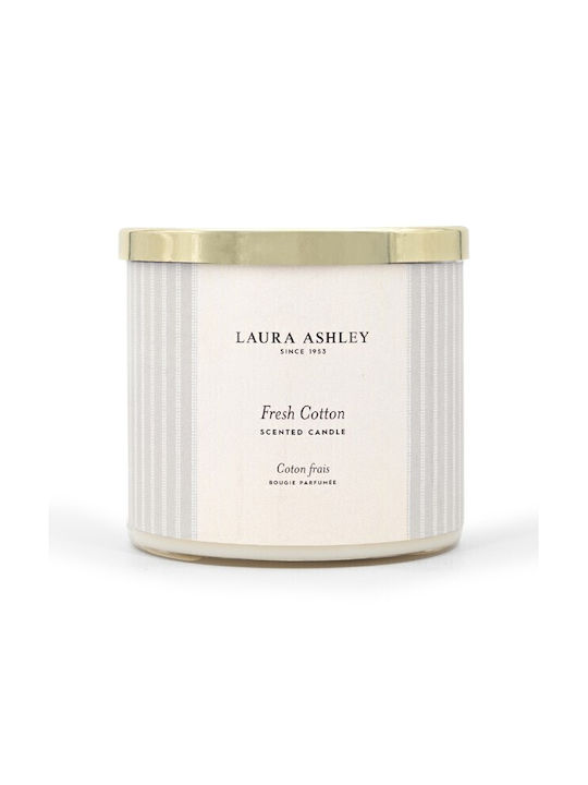 Laura Ashley – Kerzen – Kerze – Großes Gefäß 400 g – Frischer Baumwoll Duft – A2260