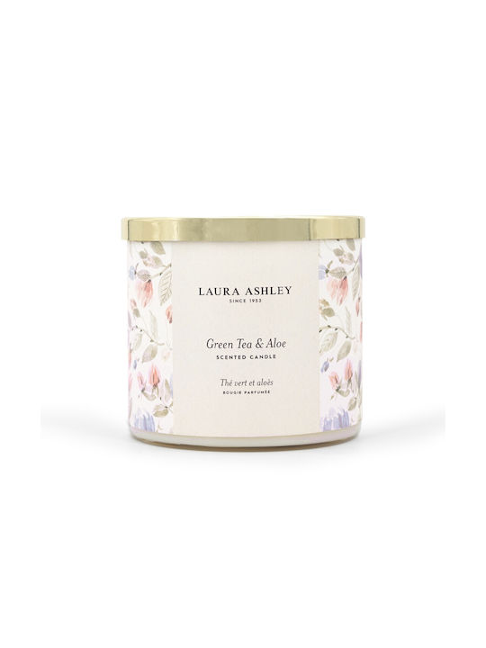 Laura Ashley – Kerzen – Kerze – Großes Gefäß 400 g – Grüner Tee & Aloe – A2258