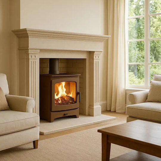 Charnwood Aire 7 Low Stand Steel Wood Stove 7kW Gray