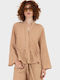 Μακρυμάνικο Γυναικείο Πουκάμισο Light Brown