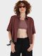 Short Sleeve Women's Shirt Bordeaux
