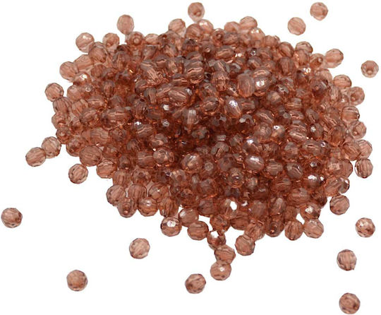 Perlen & Pailletten Kristalle 8mm 500g Braune Schokolade
