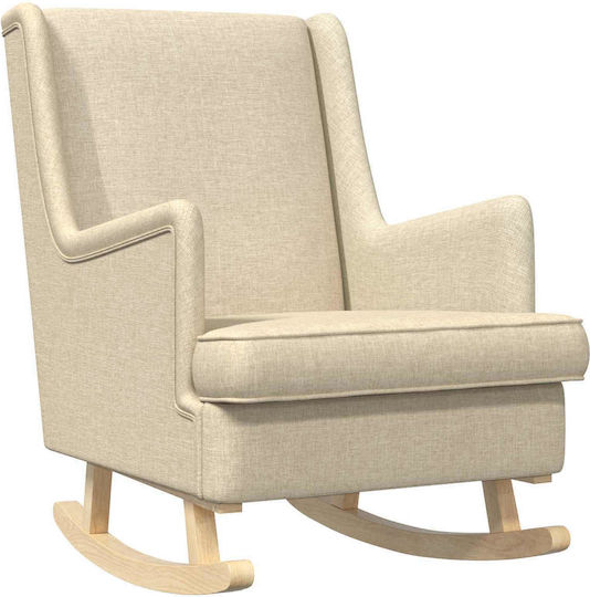 Rocking Armchair Cream 62x80x85cm
