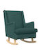 Schaukelnder Sessel Dunkles Grün 62x80x85cm
