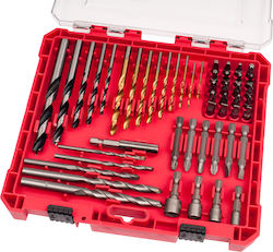 50-piece Drill Bit Set Hss Crv 8819650 Metal Wood Masonry 50-piece Drill Bit Set Hss Crv 8819650 Metal Wood Masonry