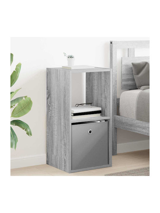 Wooden Gray Bedside Table 35x32x68.5cm