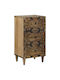 Sideboard aus Holz & Metall mit Schubladen Braune 40x33.5x75cm