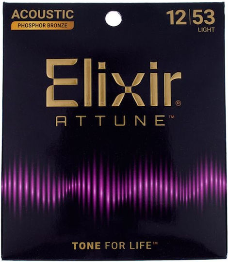 Elixir Set Corzi Phosphor Bronze 12 - 53 pentru Chitară Acustică