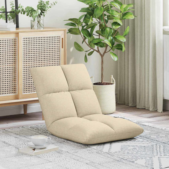 Multifunctional Bean Bag Chair Cream 50x61x57cm