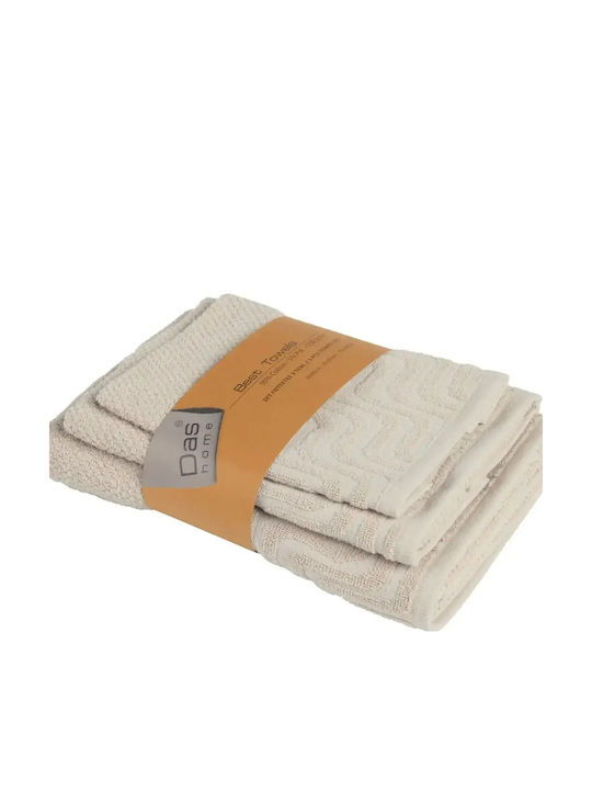 Das Home Σετ Πετσέτες Μπάνιου 3τμχ Best Beige Β...