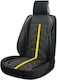 Swiss Drive Potenza Car Seat Single Seat Cover Fabric Leatherette Black Yellow Ptnzylw 1 Piece