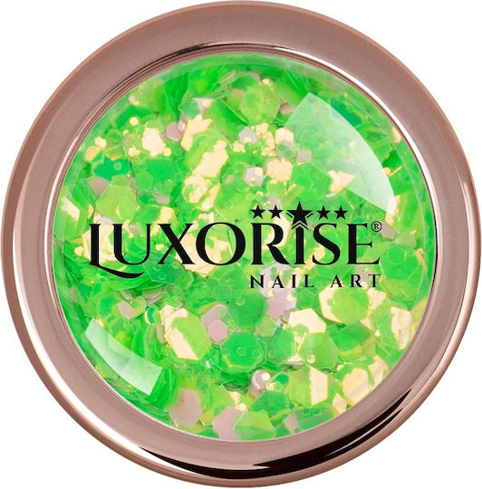 Luxorise Неонови Флуоресцентни Нокътни Секвени Зелен