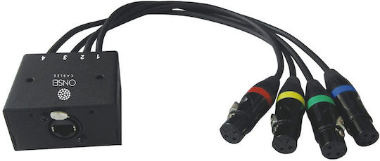 Onsei Cable XLR male - Μαύρο 1m ON-DSS3P22