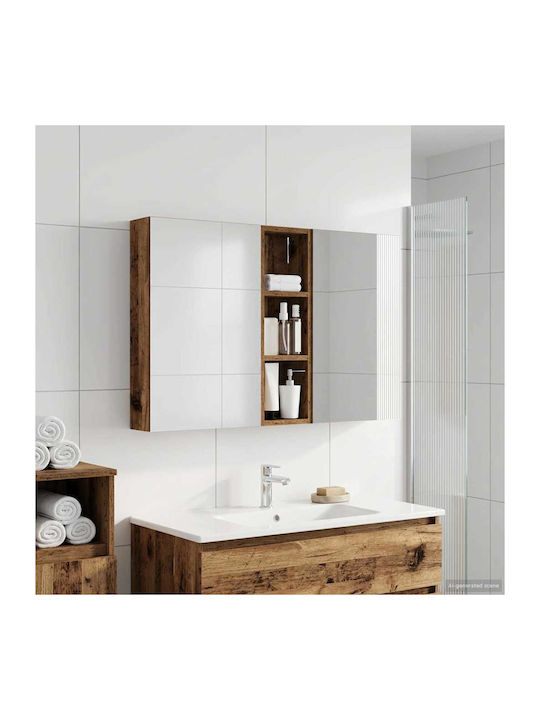 vidaXL Badezimmerspiegel Led mit Regal & Schran...