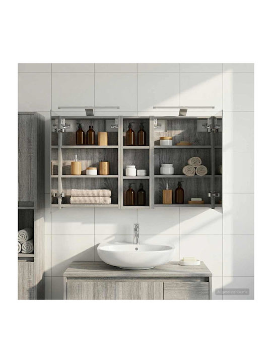 vidaXL Badezimmerspiegel Led mit Regal & Schran...