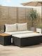 Garten- und Outdoor-Möbelsets 4 Stück Schwarz mit Kissen