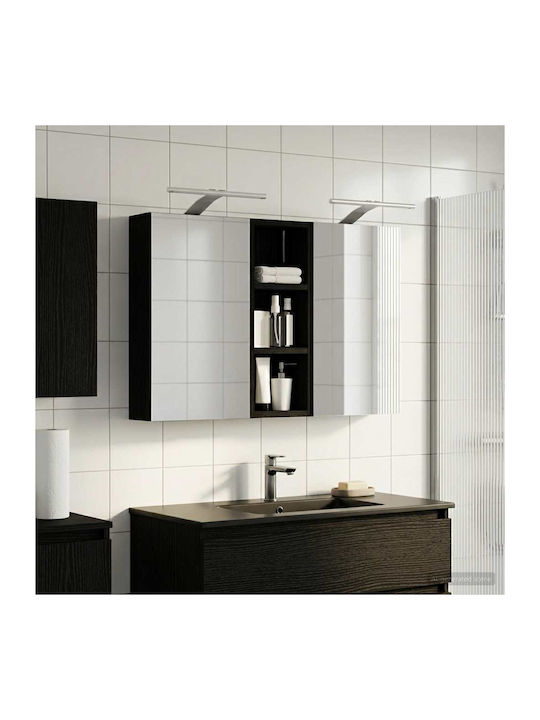 vidaXL Badezimmerspiegel Led mit Regal & Schran...
