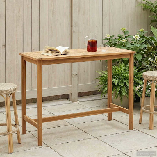 Τραπέζι Μπαρ Εξωτερικού Χώρου από Teak 150x75x105εκ.