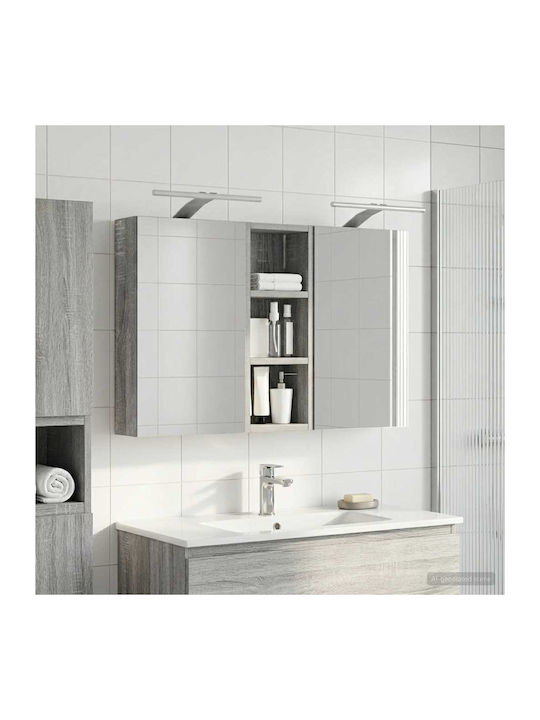 vidaXL Badezimmerspiegel Led mit Regal & Schran...