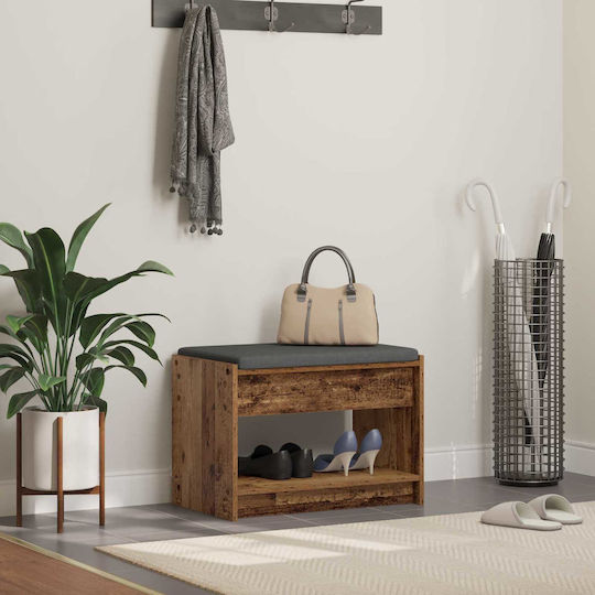 Hallway Furniture with Bench Old Wood 63x38x45 cm