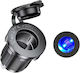 Wasserdichte Zigarettenanzünderbuchse 12v/24v Blaues LED-Beleuchtung & Schutzkappe Tc-461