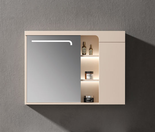 Martin 3MPEN090WH Καθρέπτης Led από Plywood 90x70cm
