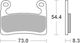 Artrax Set of Metallic Motorcycle Brake Pads for BMW R 1250cc Gs 2019 Manufactured in Taiwan