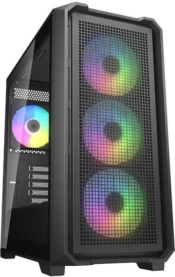 Cougar MX600 Mini V2 Gaming Mini Tower Кутия За Компютър Със Страничен Прозорец И RGB Осветление Черна