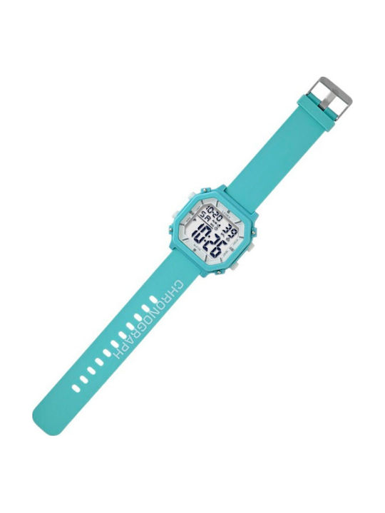 Digital Womens Watch 45mm Battery with Green Ru...