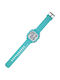 Digital Womens Watch 45mm Battery with Green Rubber Strap