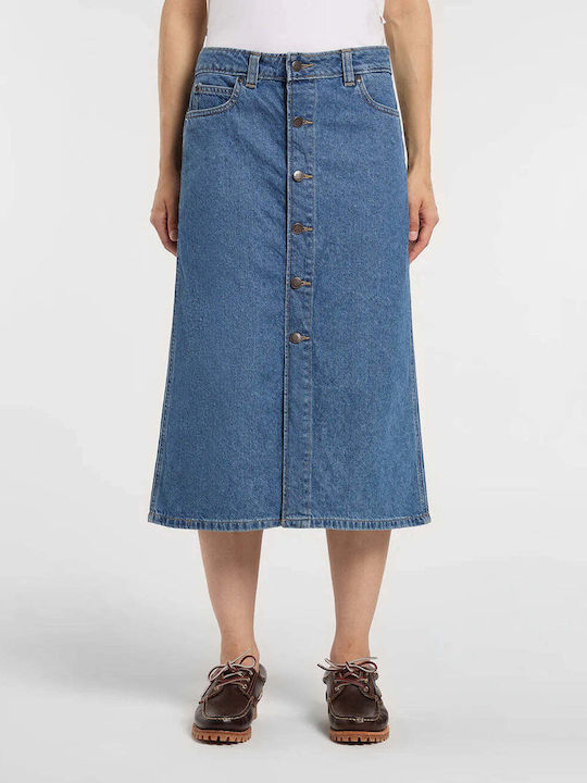 Denim Midi Skirt Classic Blue