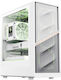 GameMax AERIS 330 MW Gaming Mini Tower Computer Case with Side Window and RGB Lighting White