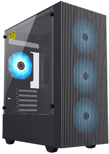 GameMax EDGE Gaming Mini Tower Computer Case with Side Window Black