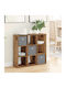 Wooden Storage Cabinet with 3 Drawers M73.5xP24xH69.5cm