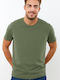 Cotton Point Ανδρικό Διαφημιστικό T-shirt Κοντομάνικο Χακί