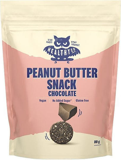 HealthyCo Chocolate Bags Peanut Butter No Sugar 80gr