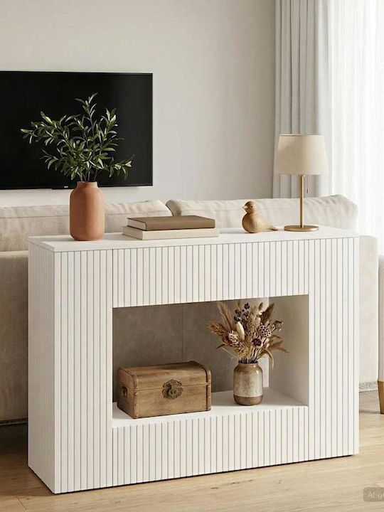 Wooden Console White M101xW29xH74cm