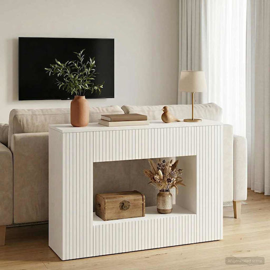 Wooden Console White M101xW29xH74cm